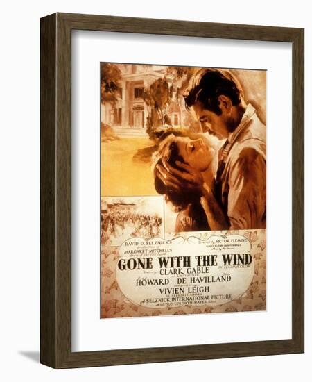 Gone with the Wind, Vivien Leigh, Clark Gable, 1939-null-Framed Art Print