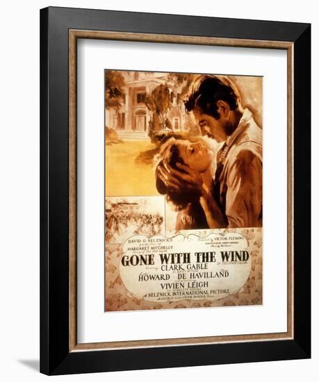 Gone with the Wind, Vivien Leigh, Clark Gable, 1939-null-Framed Art Print