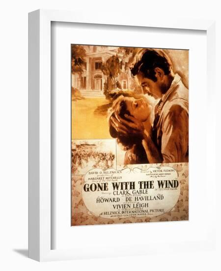 Gone with the Wind, Vivien Leigh, Clark Gable, 1939-null-Framed Art Print