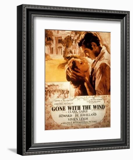 Gone with the Wind, Vivien Leigh, Clark Gable, 1939-null-Framed Art Print