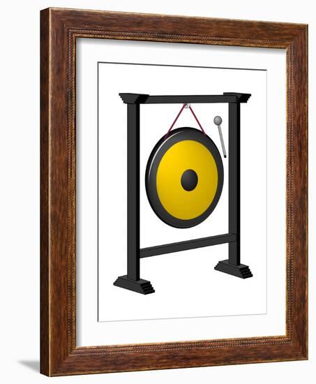 Gong and Mallet, Percussion, Musical Instrument-Encyclopaedia Britannica-Framed Art Print