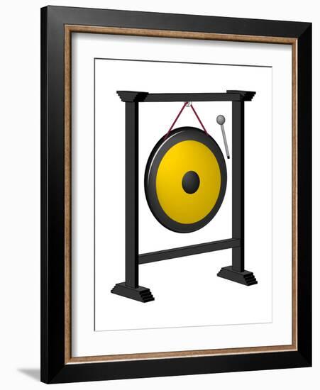 Gong and Mallet, Percussion, Musical Instrument-Encyclopaedia Britannica-Framed Art Print