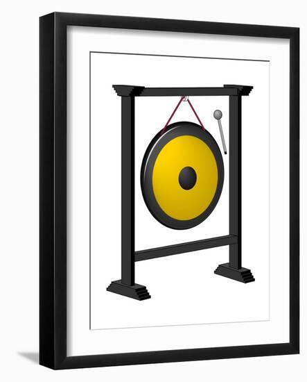 Gong and Mallet, Percussion, Musical Instrument-Encyclopaedia Britannica-Framed Art Print