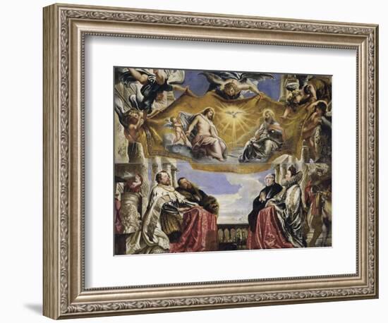 Gonzaga Family in Adoration of the Holy Trinity-Peter Paul Rubens-Framed Giclee Print