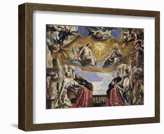 Gonzaga Family in Adoration of the Holy Trinity-Peter Paul Rubens-Framed Giclee Print
