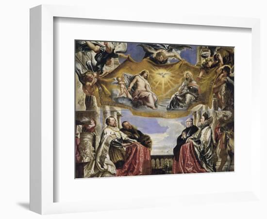 Gonzaga Family in Adoration of the Holy Trinity-Peter Paul Rubens-Framed Giclee Print