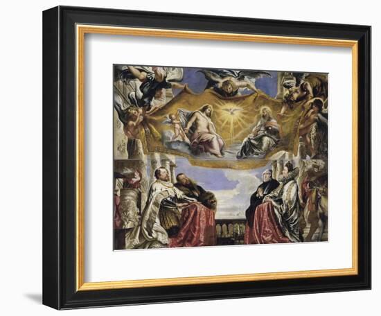 Gonzaga Family in Adoration of the Holy Trinity-Peter Paul Rubens-Framed Giclee Print