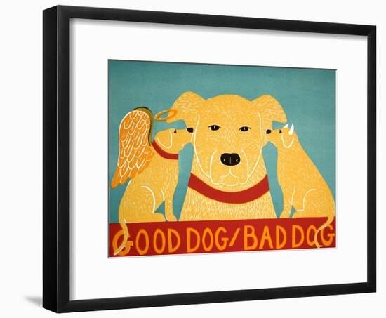 Good Dog Bad Dog Yellow-Stephen Huneck-Framed Giclee Print