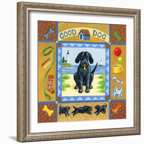 Good Dog Black Lab-Geraldine Aikman-Framed Giclee Print