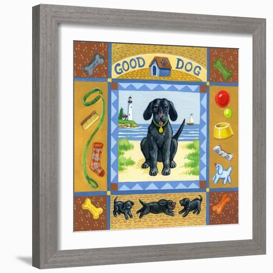 Good Dog Black Lab-Geraldine Aikman-Framed Giclee Print