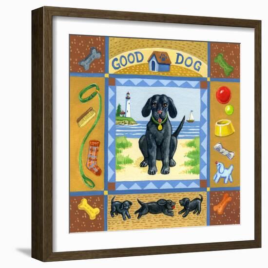 Good Dog Black Lab-Geraldine Aikman-Framed Giclee Print