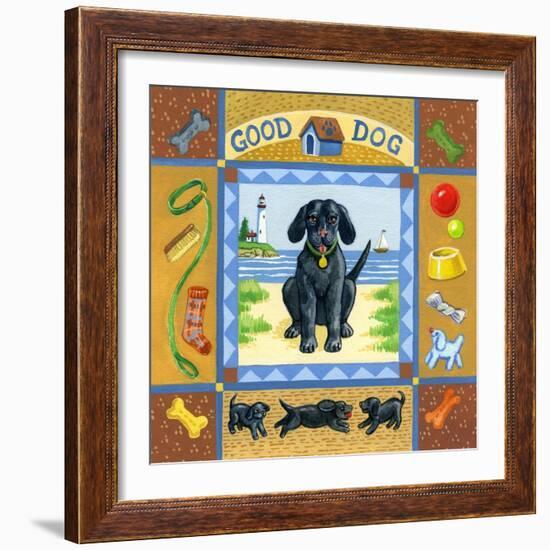 Good Dog Black Lab-Geraldine Aikman-Framed Giclee Print