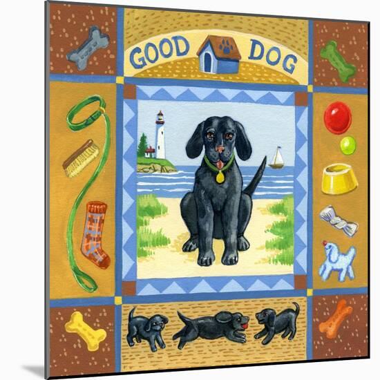 Good Dog Black Lab-Geraldine Aikman-Mounted Giclee Print