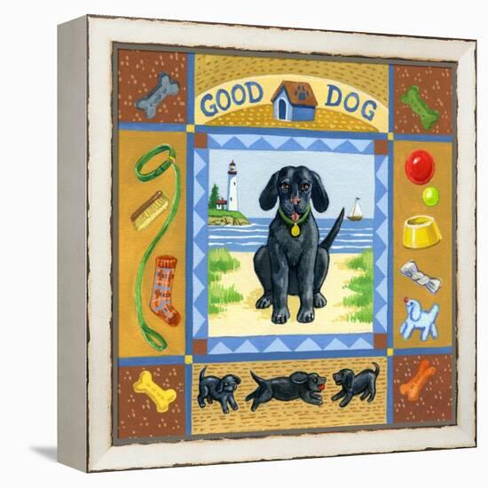 Good Dog Black Lab-Geraldine Aikman-Framed Premier Image Canvas