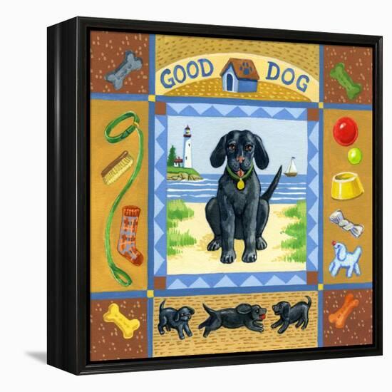 Good Dog Black Lab-Geraldine Aikman-Framed Premier Image Canvas