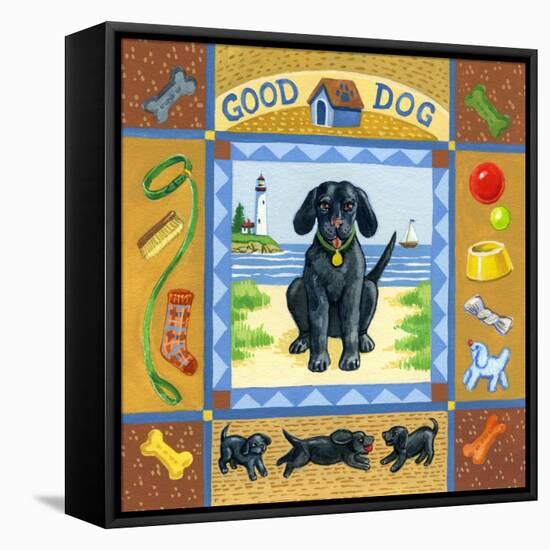 Good Dog Black Lab-Geraldine Aikman-Framed Premier Image Canvas