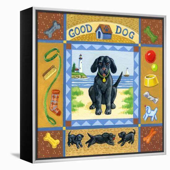 Good Dog Black Lab-Geraldine Aikman-Framed Premier Image Canvas
