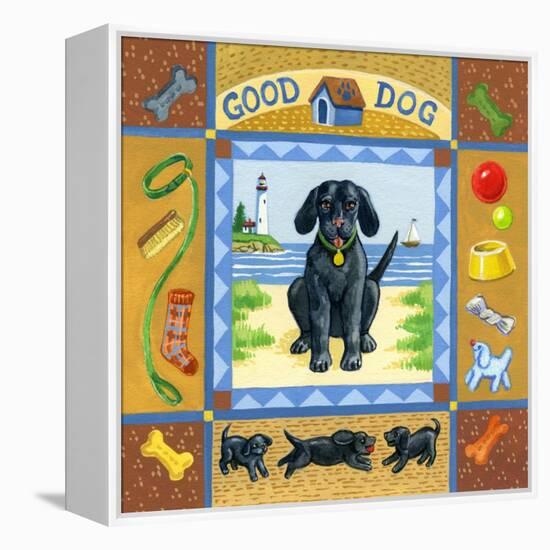 Good Dog Black Lab-Geraldine Aikman-Framed Premier Image Canvas