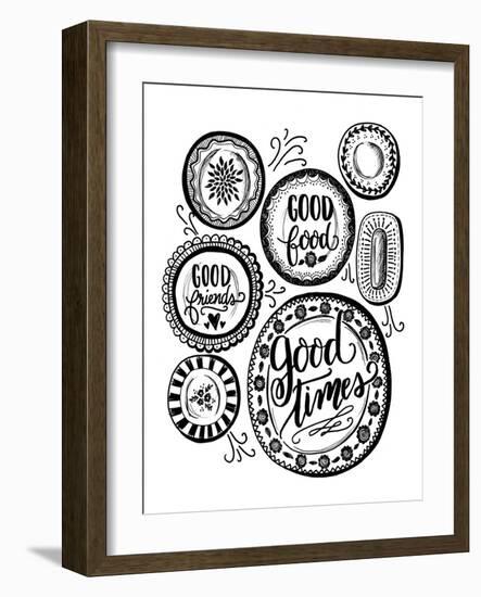 Good Food - Good Friends - Good Times-Valerie McKeehan-Framed Art Print