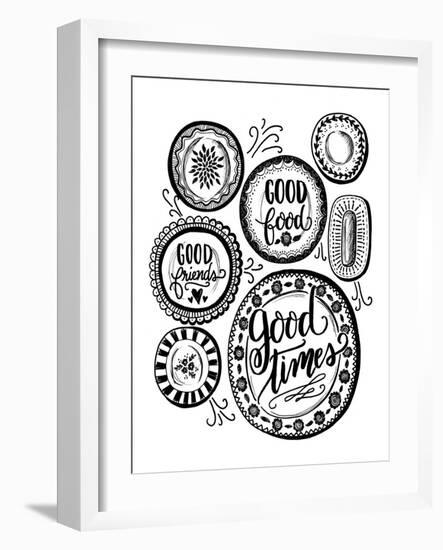 Good Food - Good Friends - Good Times-Valerie McKeehan-Framed Art Print