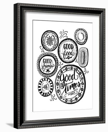 Good Food - Good Friends - Good Times-Valerie McKeehan-Framed Art Print