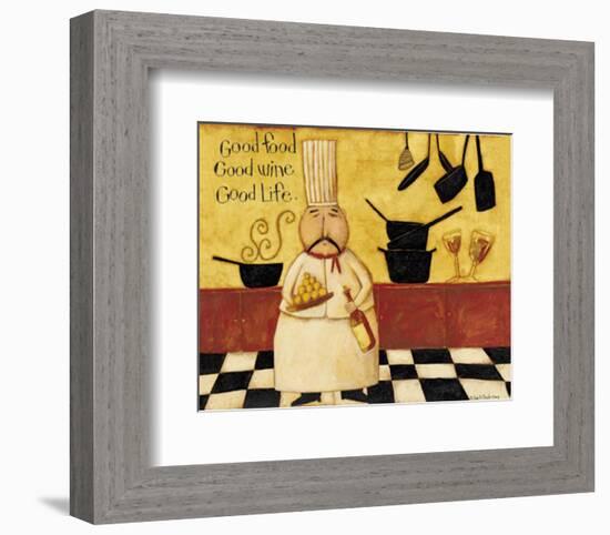 Good Food, Good Wine, Good Life-Dan Dipaolo-Framed Art Print