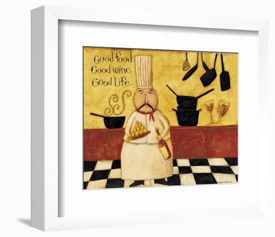 Good Food, Good Wine, Good Life-Dan Dipaolo-Framed Art Print