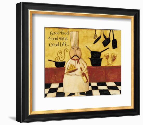 Good Food, Good Wine, Good Life-Dan Dipaolo-Framed Art Print