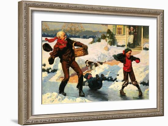 Good for Young and Old-Norman Rockwell-Framed Giclee Print