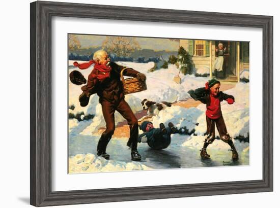 Good for Young and Old-Norman Rockwell-Framed Giclee Print