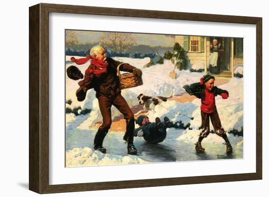 Good for Young and Old-Norman Rockwell-Framed Giclee Print