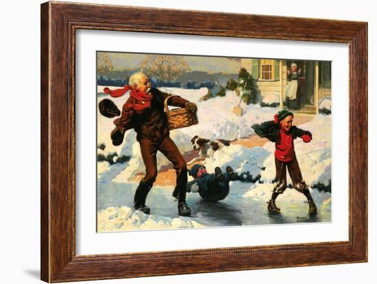 Good for Young and Old-Norman Rockwell-Framed Giclee Print