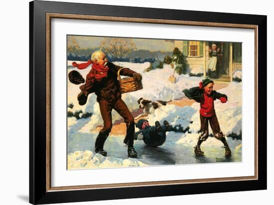 Good for Young and Old-Norman Rockwell-Framed Giclee Print