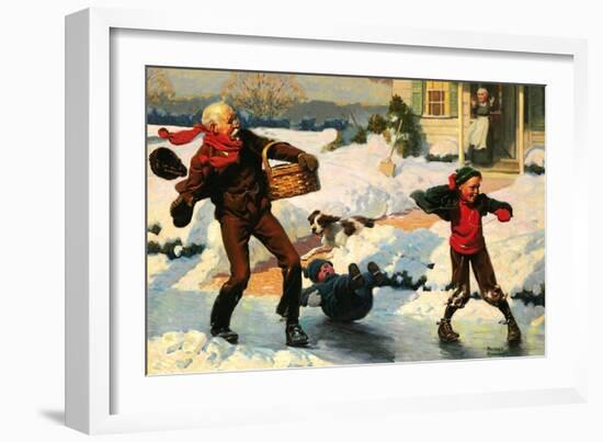 Good for Young and Old-Norman Rockwell-Framed Giclee Print