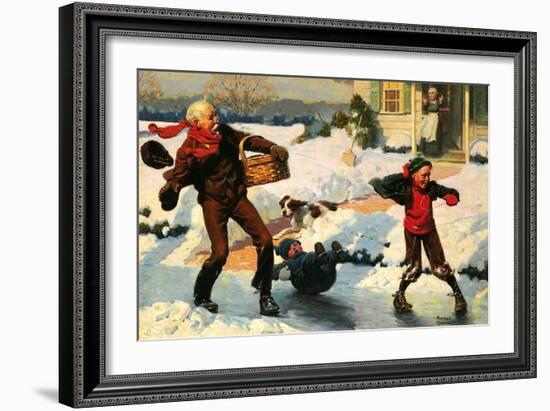 Good for Young and Old-Norman Rockwell-Framed Giclee Print