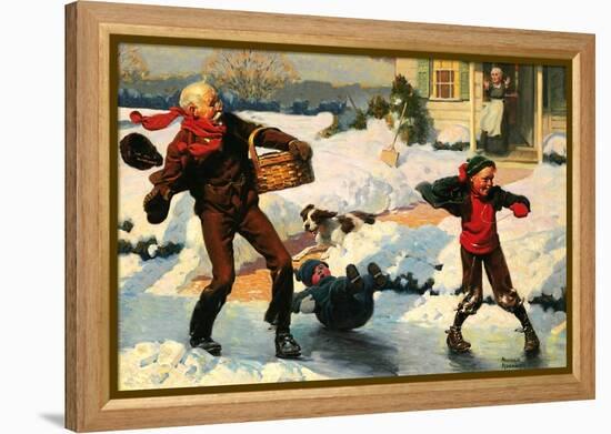 Good for Young and Old-Norman Rockwell-Framed Premier Image Canvas