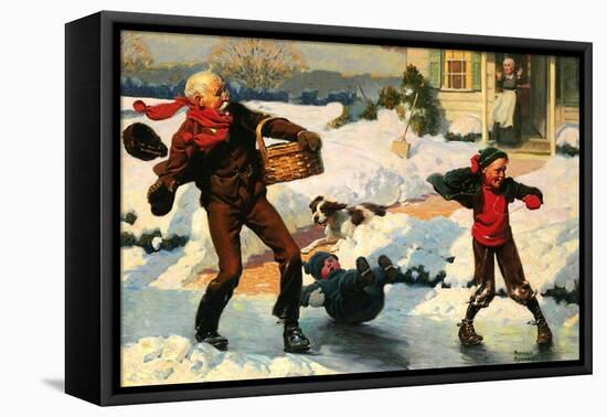 Good for Young and Old-Norman Rockwell-Framed Premier Image Canvas