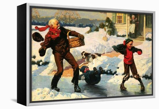 Good for Young and Old-Norman Rockwell-Framed Premier Image Canvas