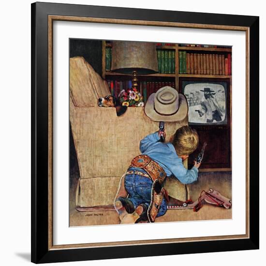 "Good Guys Wear White Hats", November 9, 1957-John Falter-Framed Giclee Print