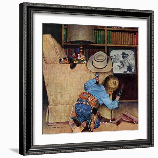 "Good Guys Wear White Hats", November 9, 1957-John Falter-Framed Giclee Print