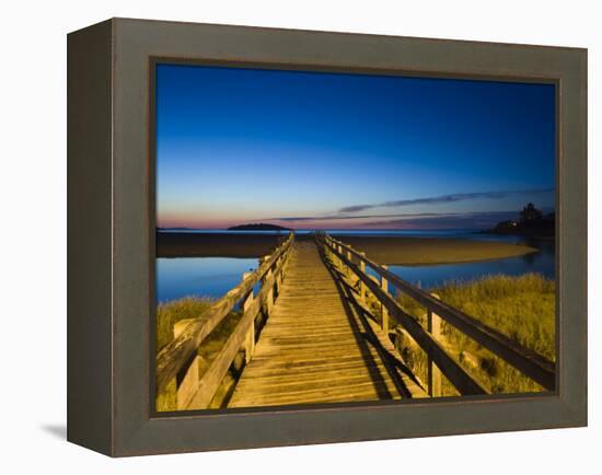 Good Harbour Beach Footbridge, Gloucester, Cape Ann, Massachusetts, USA-Walter Bibikow-Framed Premier Image Canvas