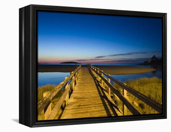 Good Harbour Beach Footbridge, Gloucester, Cape Ann, Massachusetts, USA-Walter Bibikow-Framed Premier Image Canvas