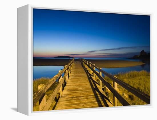 Good Harbour Beach Footbridge, Gloucester, Cape Ann, Massachusetts, USA-Walter Bibikow-Framed Premier Image Canvas