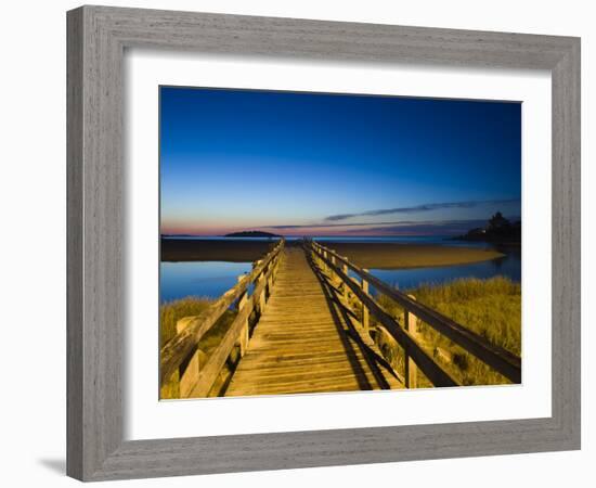 Good Harbour Beach Footbridge, Gloucester, Cape Ann, Massachusetts, USA-Walter Bibikow-Framed Photographic Print