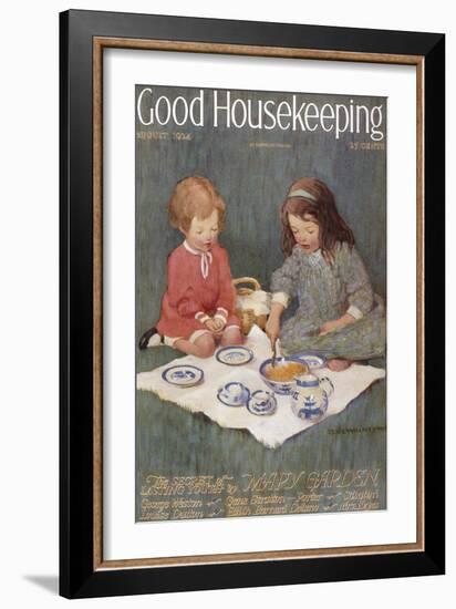 Good Housekeeping, August, 1924-null-Framed Art Print