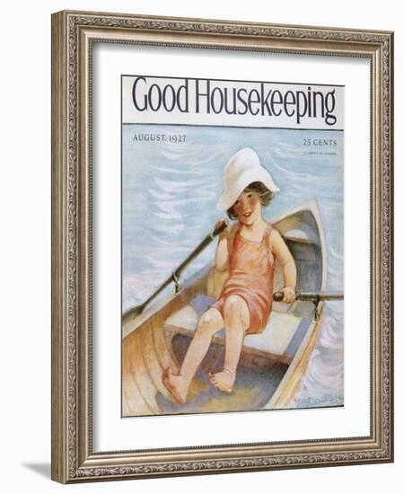 Good Housekeeping, August, 1927-null-Framed Art Print