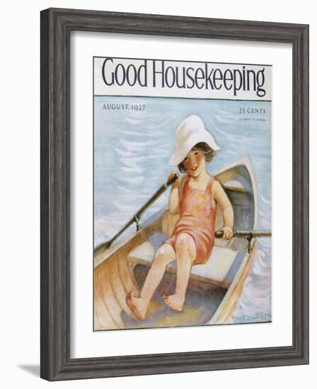 Good Housekeeping, August, 1927-null-Framed Art Print