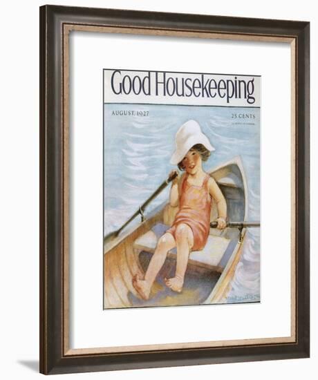 Good Housekeeping, August, 1927-null-Framed Art Print