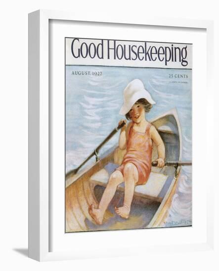 Good Housekeeping, August, 1927-null-Framed Art Print