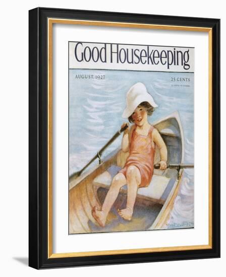 Good Housekeeping, August, 1927-null-Framed Art Print